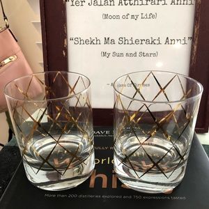 Donated: Spade Lenox Gold Trellis Whiskey Glasses